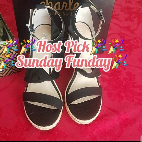 COPY - 🎉My first HP🎉 Charles David black wedges - Picture 1 of 8